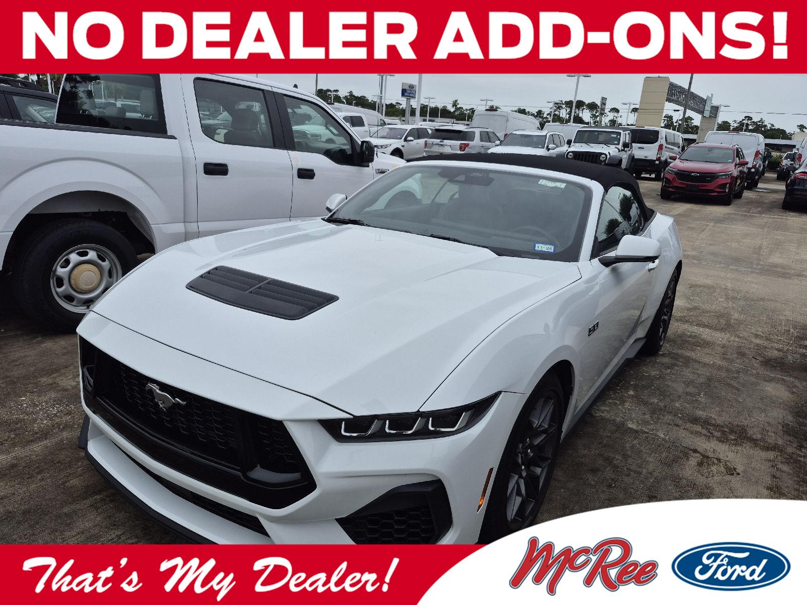 Oxford White 2024 Ford Mustang Convertible Rear-Wheel Drive Automatic