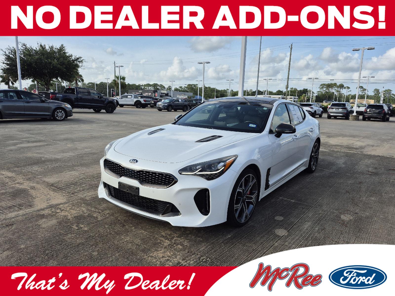 Snow White Pearl 2019 Kia Stinger Sedan Rear-Wheel Drive 8-Speed Automatic