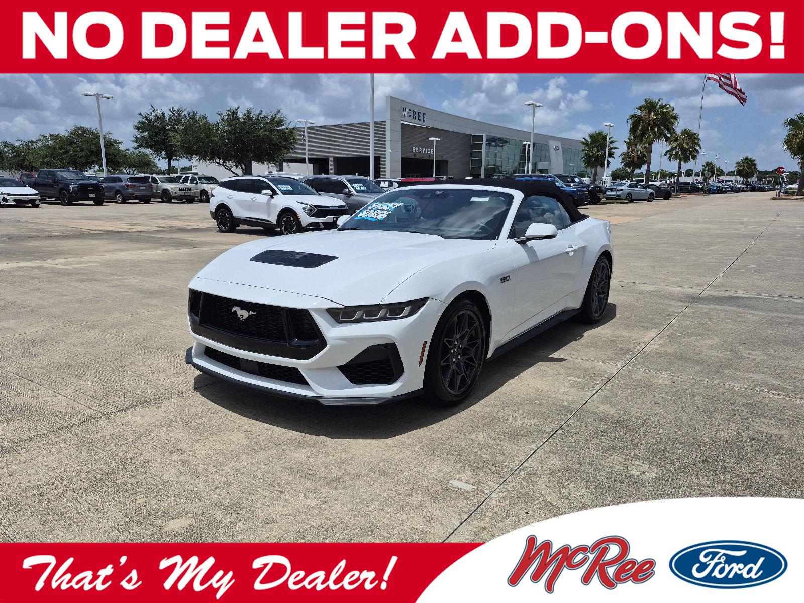 Oxford White 2024 Ford Mustang Convertible Rear-Wheel Drive Automatic