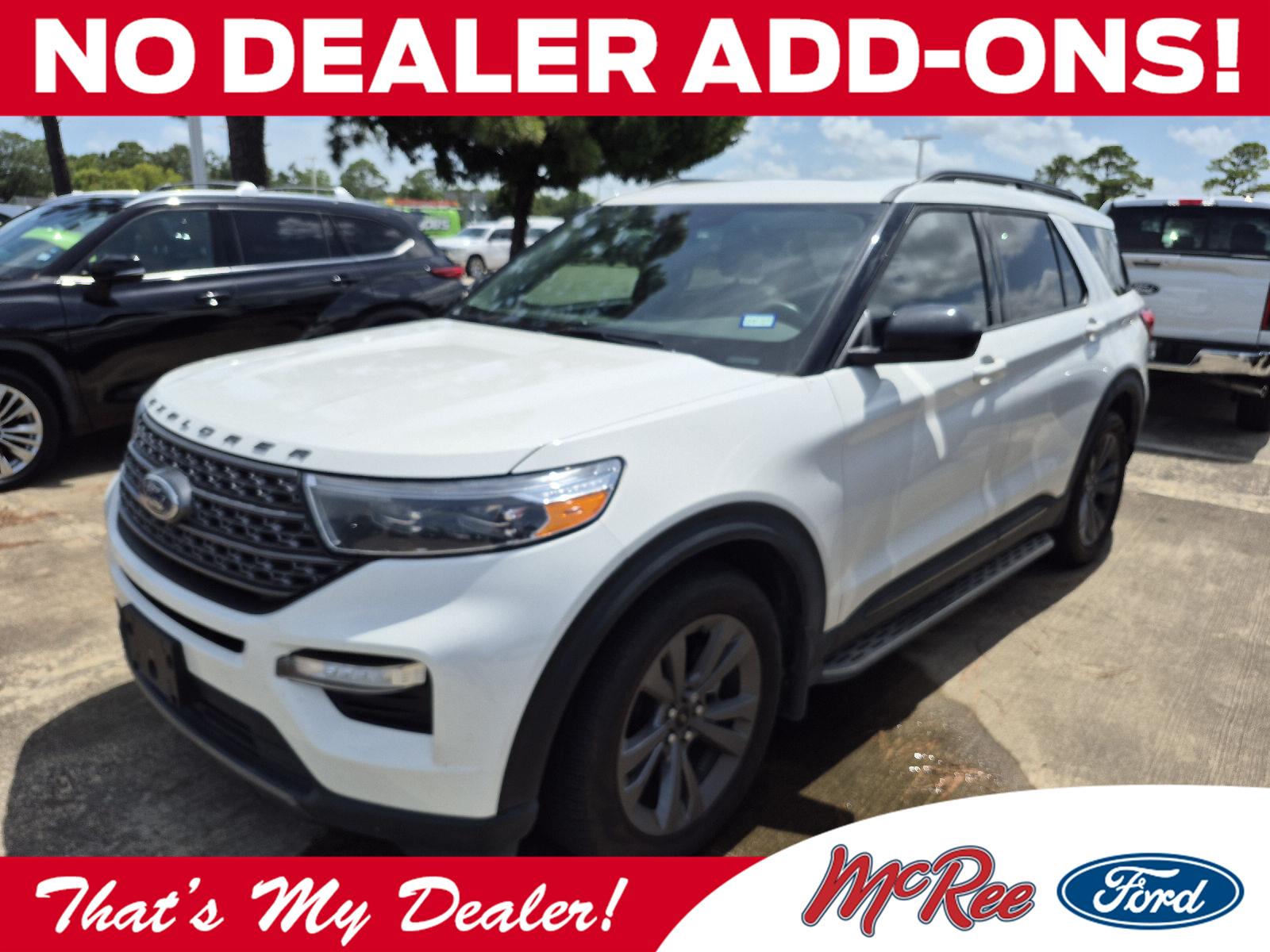 Star White Metallic Tri-Coat 2023 Ford Explorer SUV / Crossover Rear-Wheel Drive Automatic