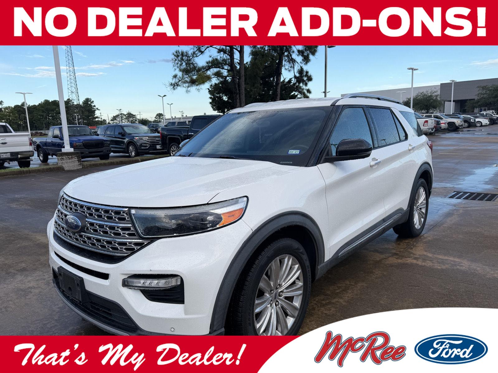 Star White Metallic Tri-Coat 2020 Ford Explorer SUV / Crossover Rear-Wheel Drive Automatic