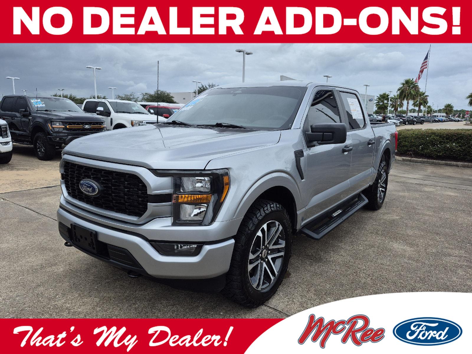 Iconic Silver 2023 Ford F-150 Pickup Truck Four-Wheel Drive Automatic