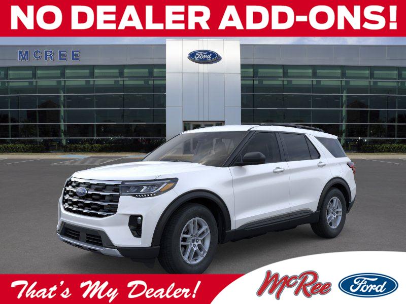 Star White Metallic Tri-Coat 2026 Ford Explorer SUV / Crossover Rear-Wheel Drive Automatic