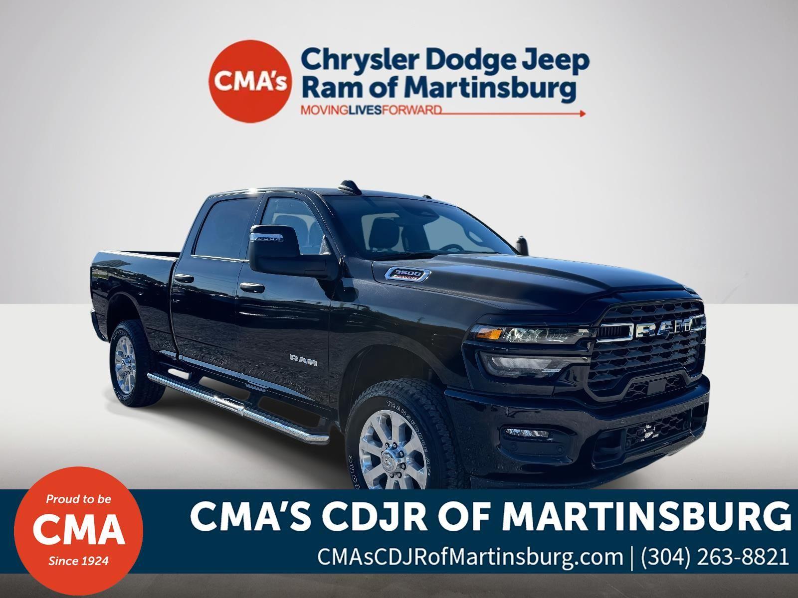 Diamond Black Crystal Pearlcoat 2026 RAM 3500 Big Horn Crew Cab 4WD Pickup Truck Four-Wheel Drive 8-Speed Automatic