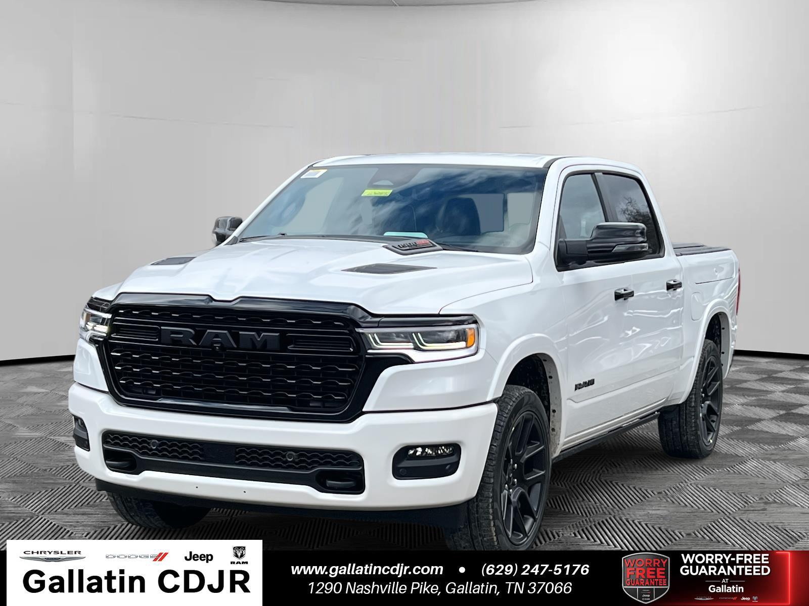 Ivory White Tri-Coat Pearlcoat 2026 RAM 1500 Pickup Truck Four-Wheel Drive 8-Speed Automatic