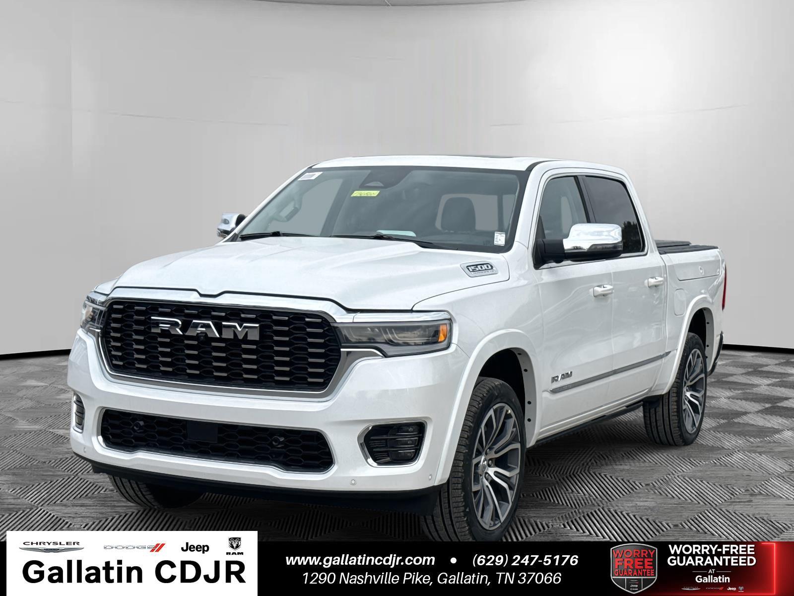 Ivory White Tri-Coat Pearlcoat 2026 RAM 1500 Pickup Truck Four-Wheel Drive 8-Speed Automatic