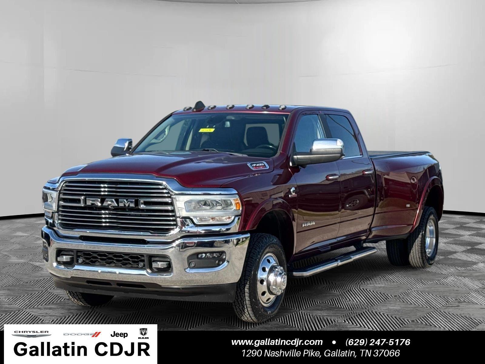 Delmonico Red Pearlcoat 2020 RAM 3500 Laramie Crew Cab LB DRW 4WD Pickup Truck Four-Wheel Drive 6-Speed Automatic