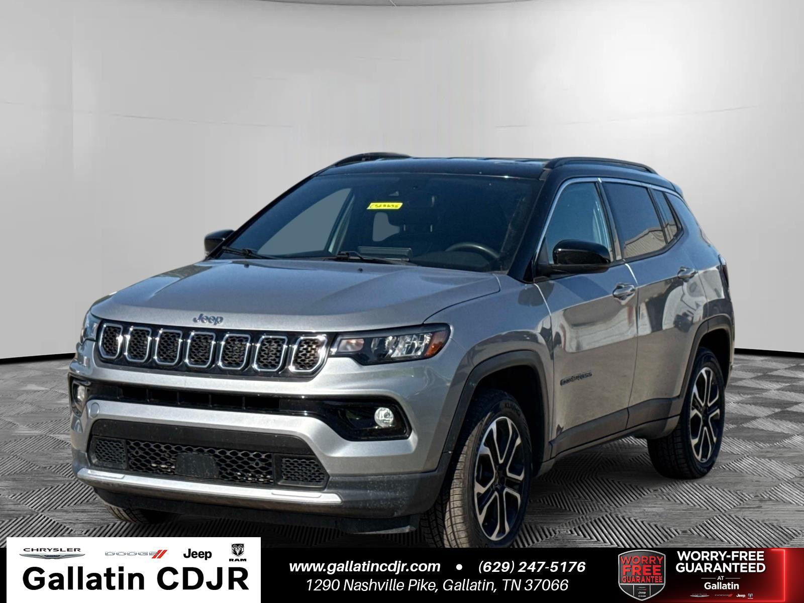 Billet Silver Metallic Clearcoat 2023 Jeep Compass Limited 4WD SUV / Crossover Four-Wheel Drive 8-Speed Automatic