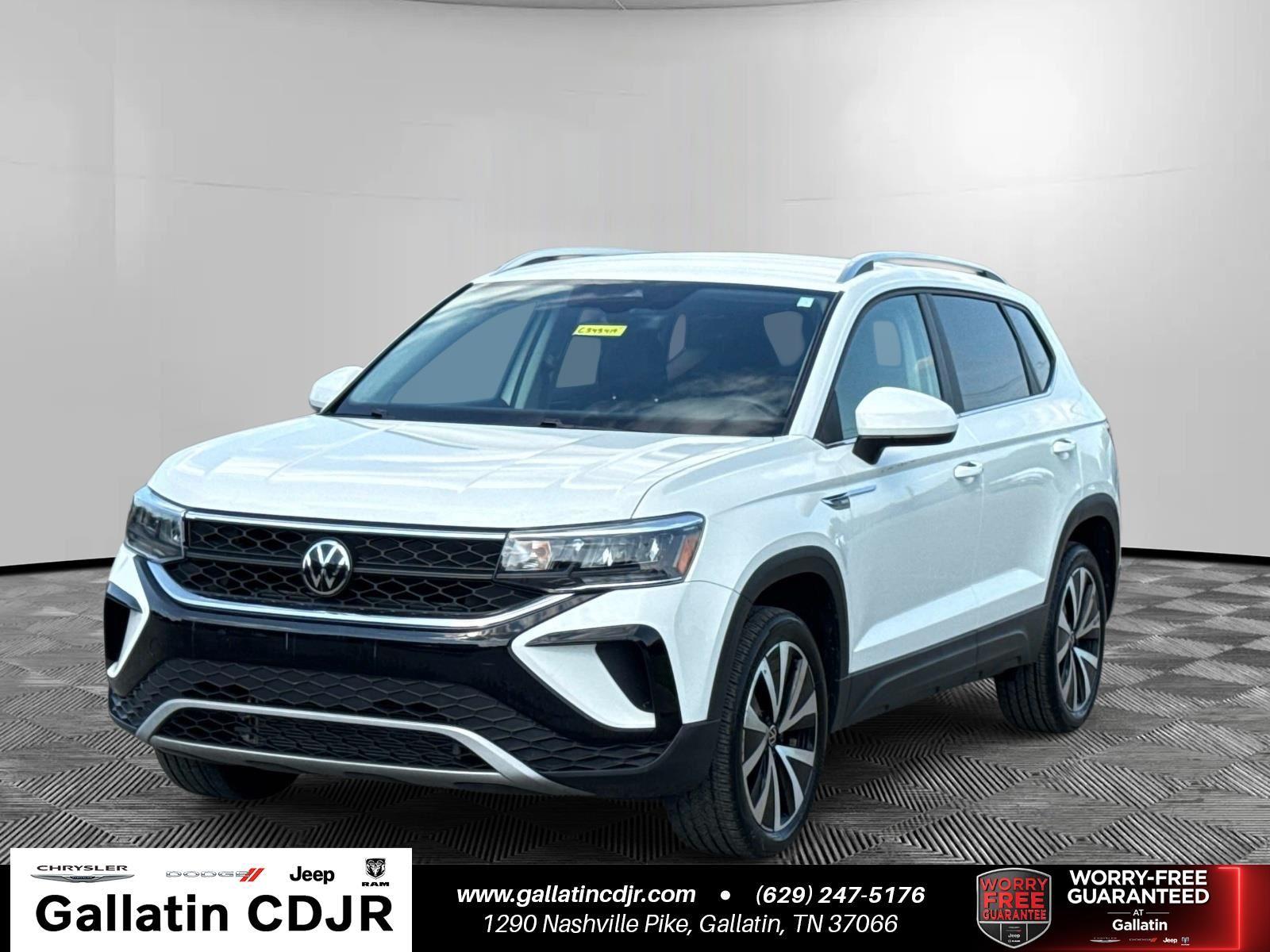Pure White 2023 Volkswagen Taos SUV / Crossover Front-Wheel Drive Automatic