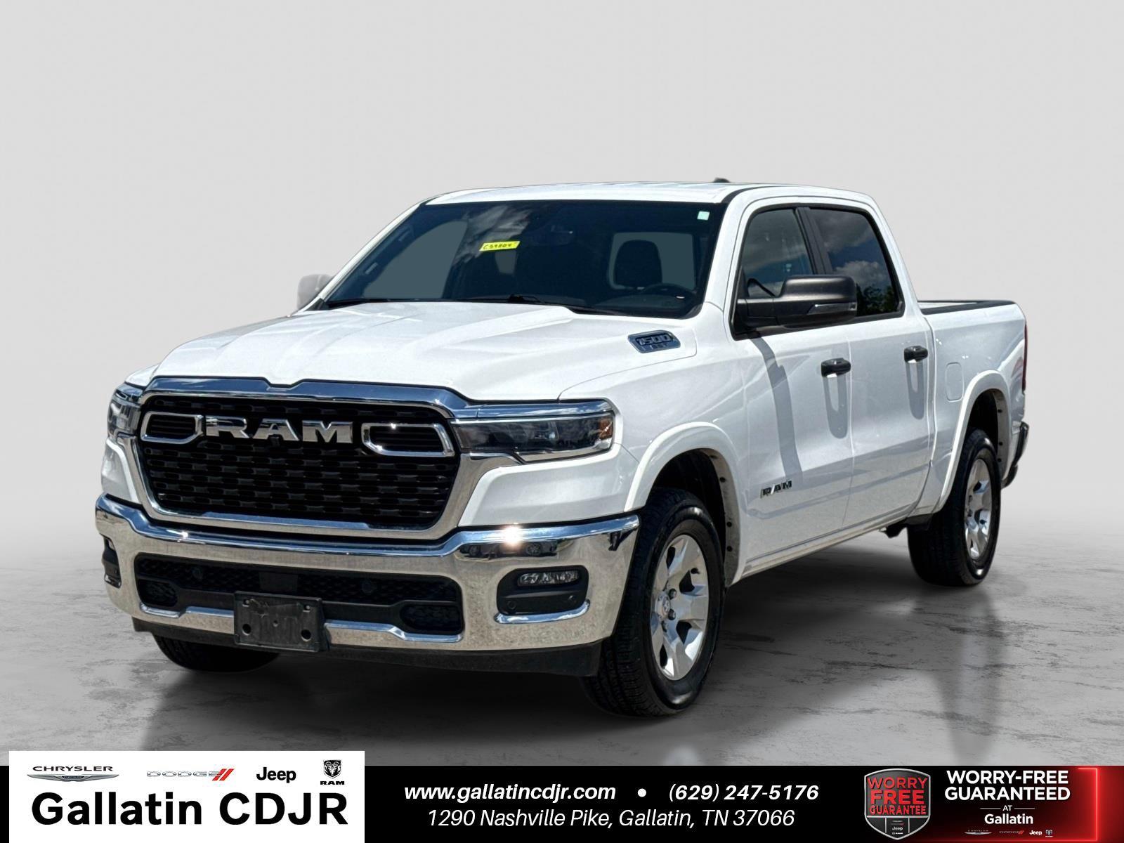 Bright White Clearcoat 2025 RAM 1500 Pickup Truck Four-Wheel Drive 8-Speed Automatic