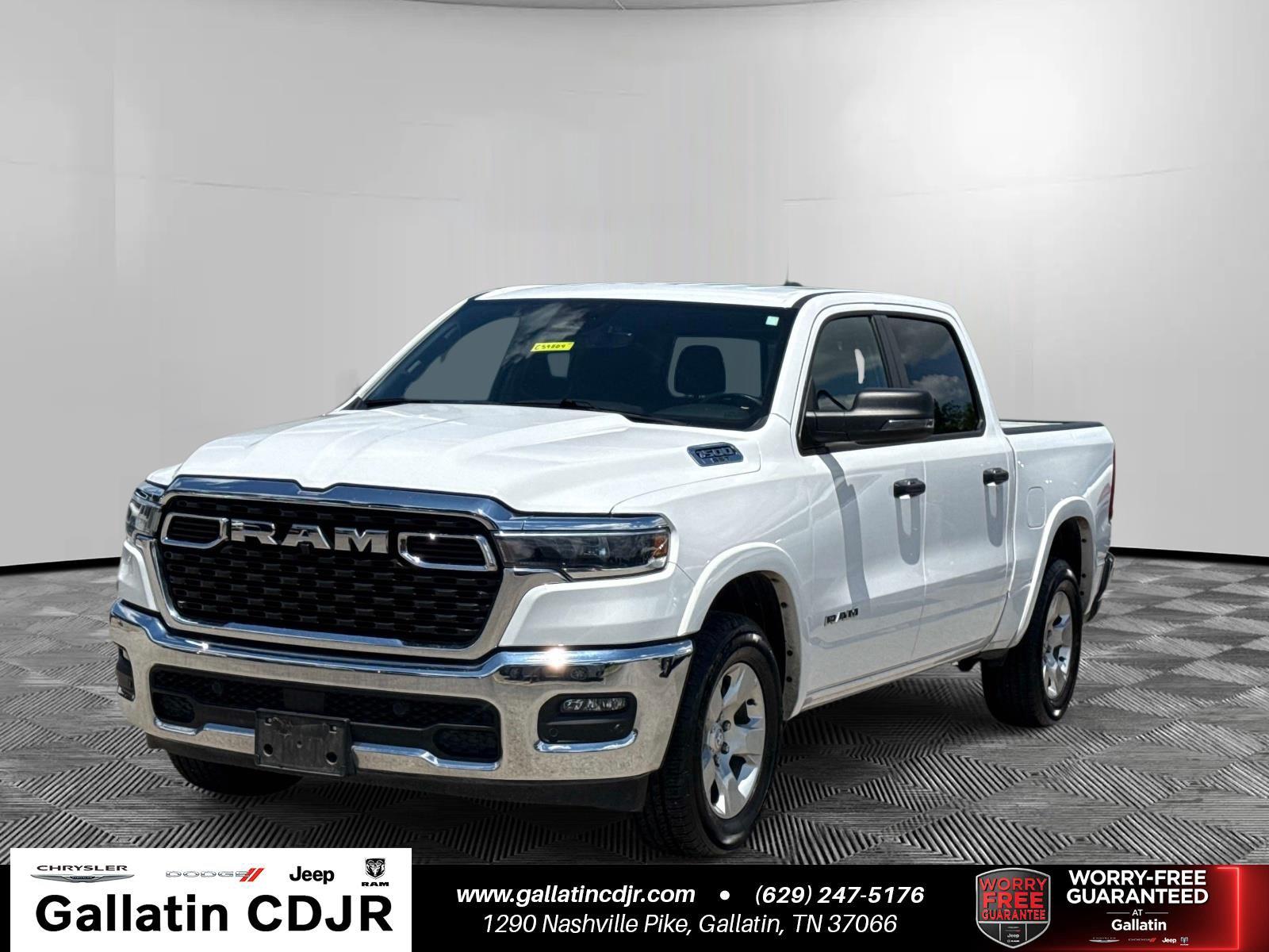 Bright White Clearcoat 2025 RAM 1500 Pickup Truck Four-Wheel Drive 8-Speed Automatic
