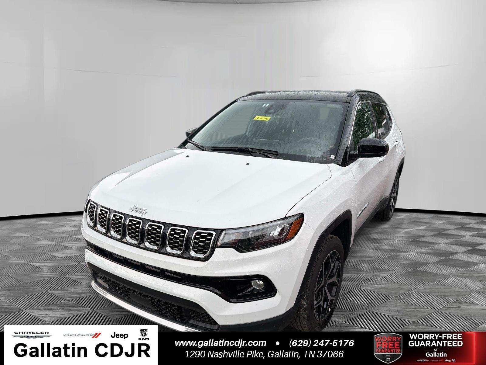 Bright White Clearcoat 2025 Jeep Compass Limited 4WD SUV / Crossover Four-Wheel Drive 8-Speed Automatic