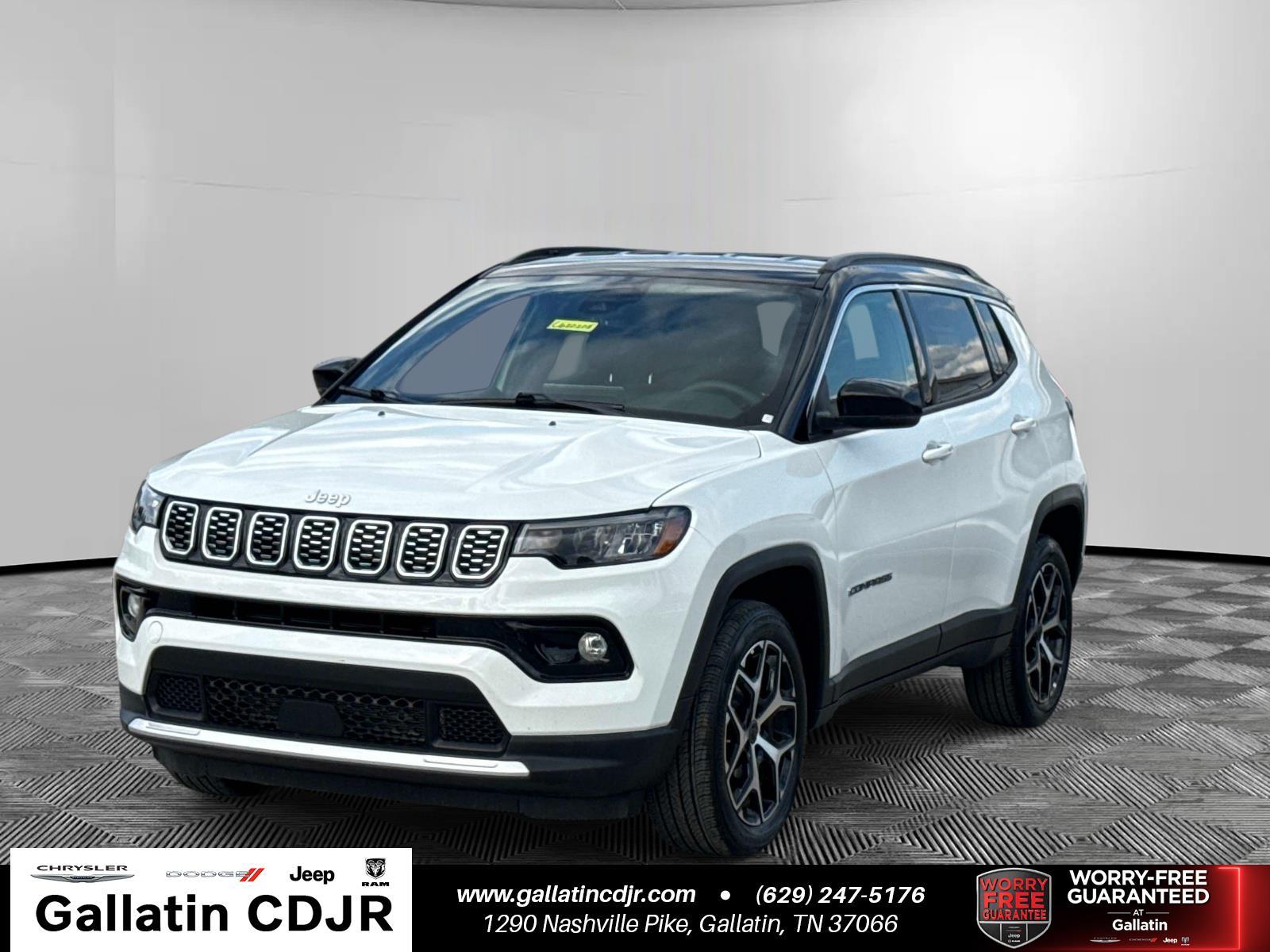 Bright White Clearcoat 2025 Jeep Compass SUV / Crossover Four-Wheel Drive 8-Speed Automatic
