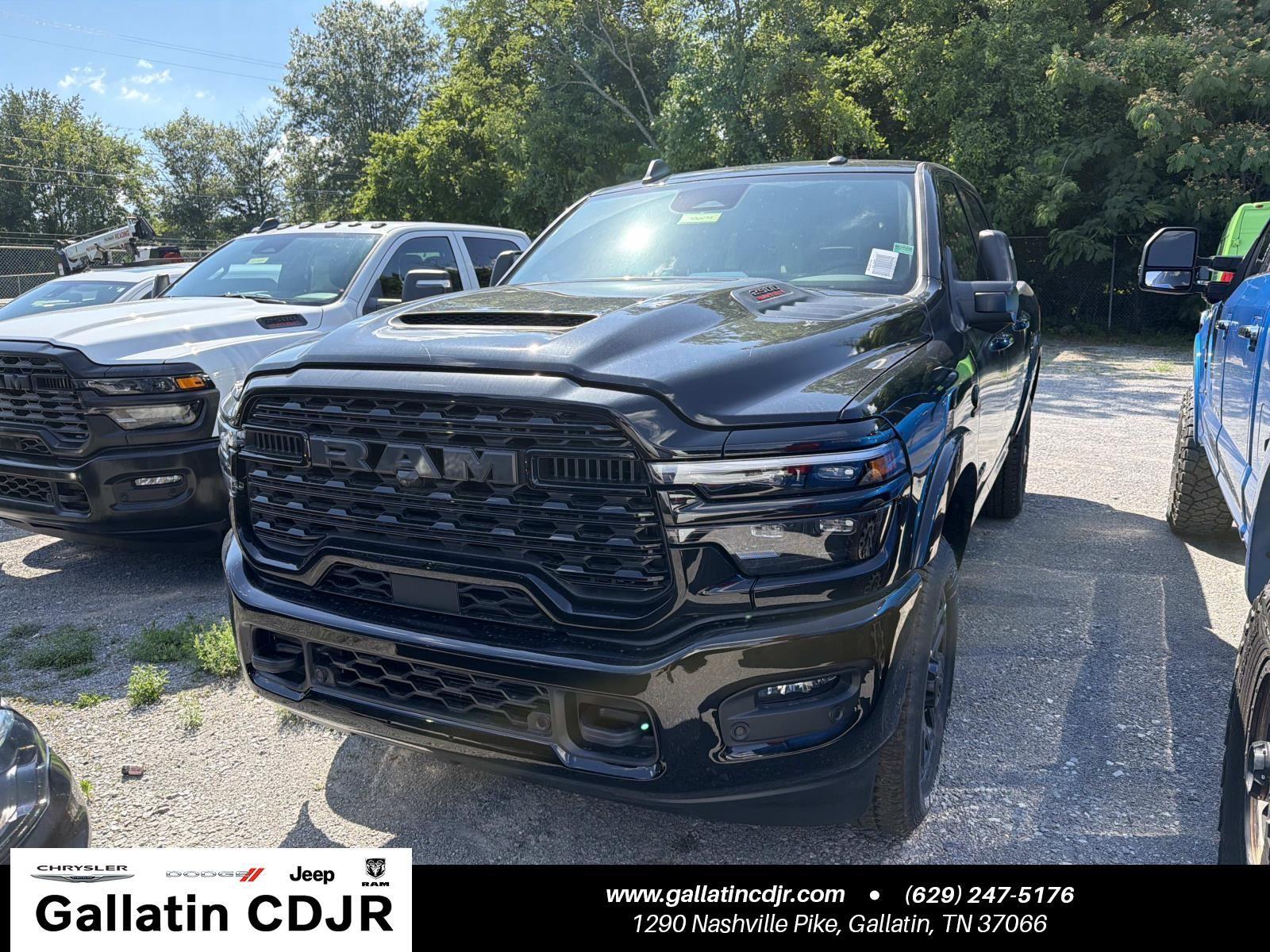 Diamond Black Crystal Pearlcoat 2026 RAM 2500 Limited Crew Cab 4WD Pickup Truck Four-Wheel Drive 8-Speed Automatic