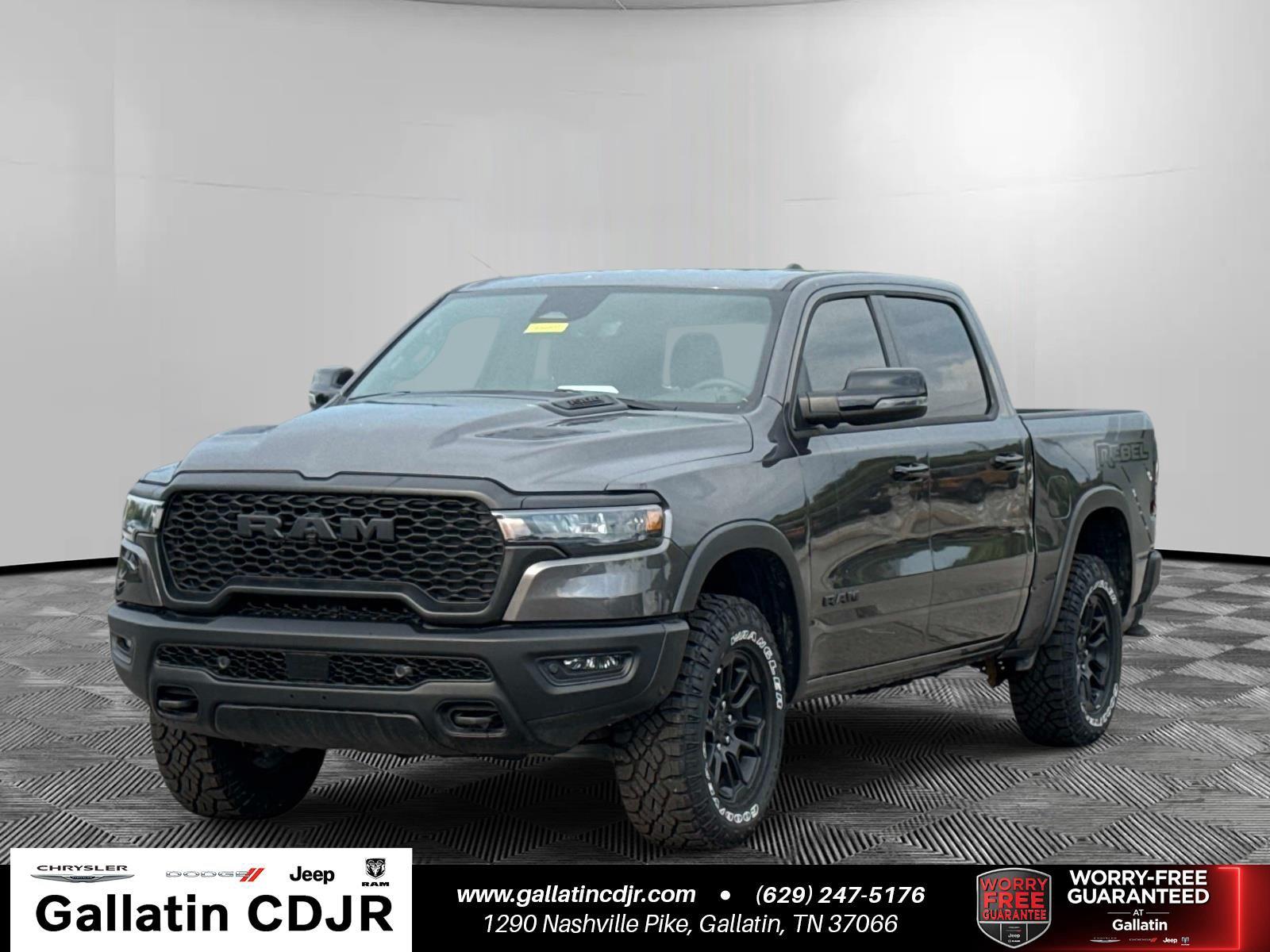 Gray (Granite Crystal Metallic Clearcoat) 2026 RAM 1500 Pickup Truck Four-Wheel Drive 8-Speed Automatic