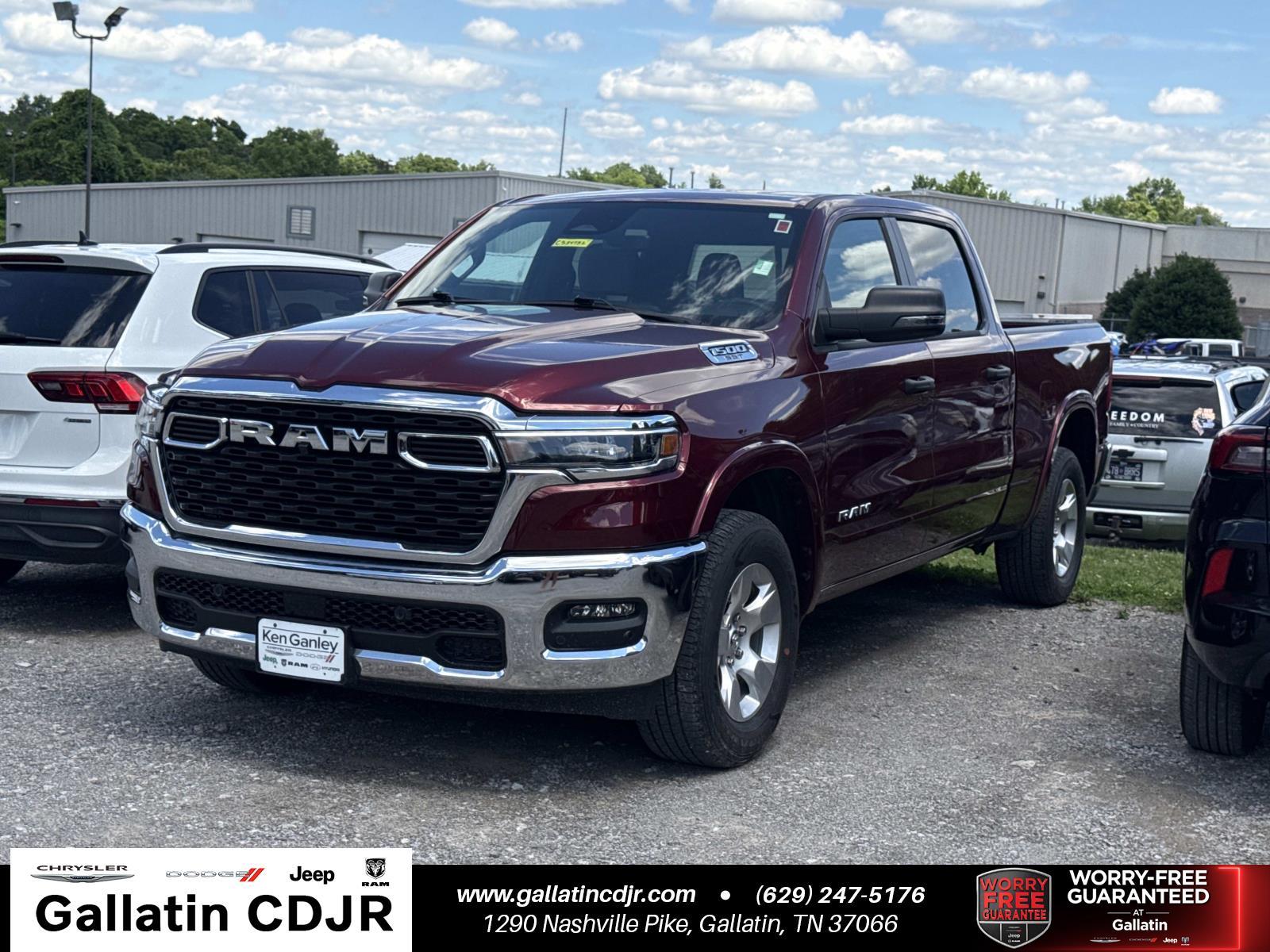 Delmonico Red Pearlcoat 2025 RAM 1500 Pickup Truck Four-Wheel Drive 8-Speed Automatic