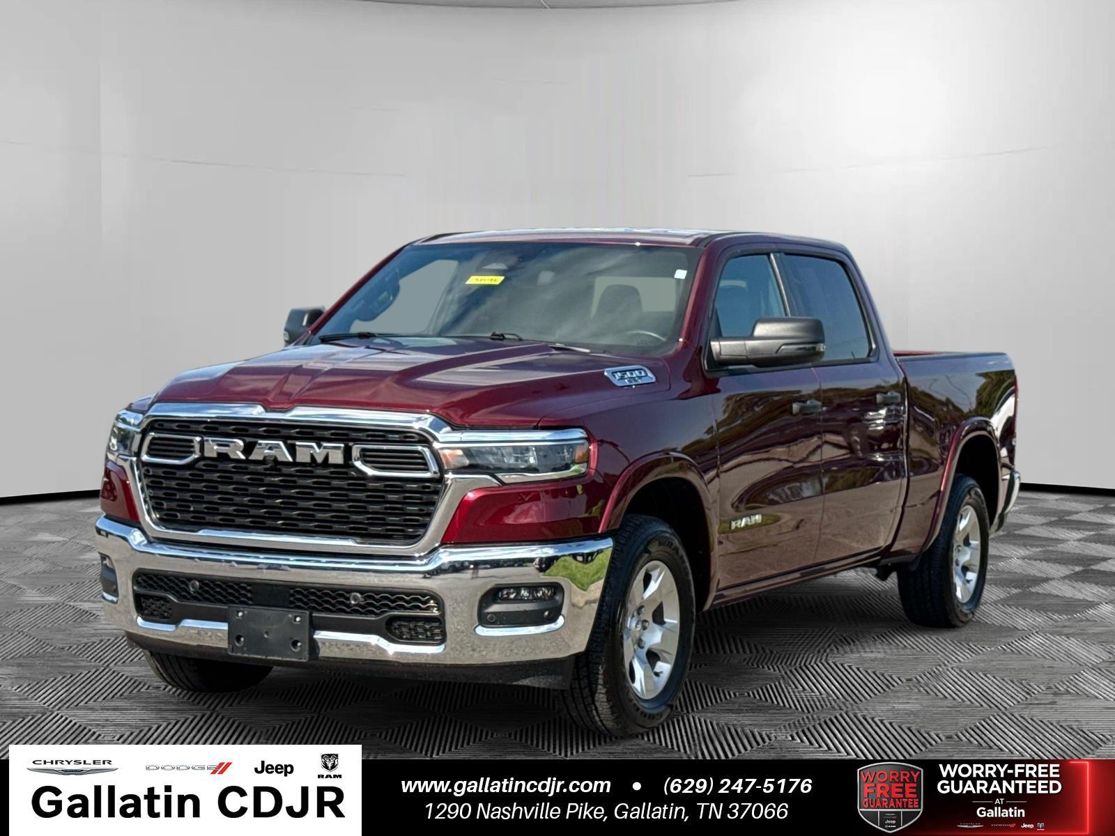 Delmonico Red Pearlcoat 2025 RAM 1500 Pickup Truck Four-Wheel Drive 8-Speed Automatic