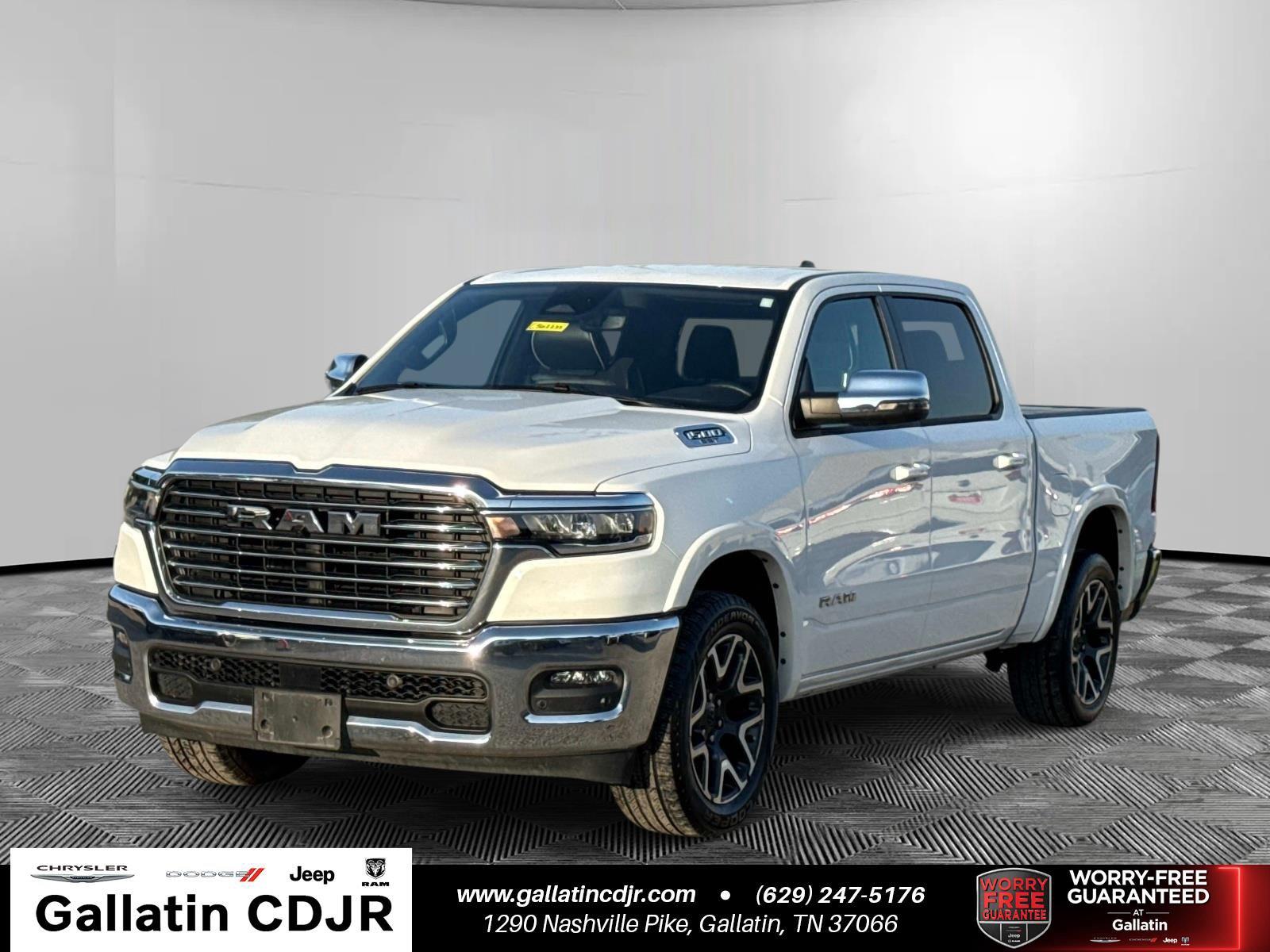 Bright White Clearcoat 2025 RAM 1500 Pickup Truck Four-Wheel Drive 8-Speed Automatic