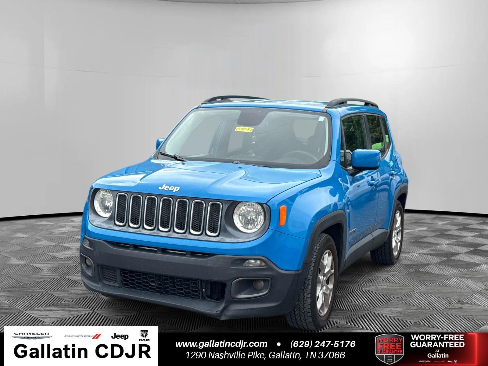 Blue 2015 Jeep Renegade SUV / Crossover