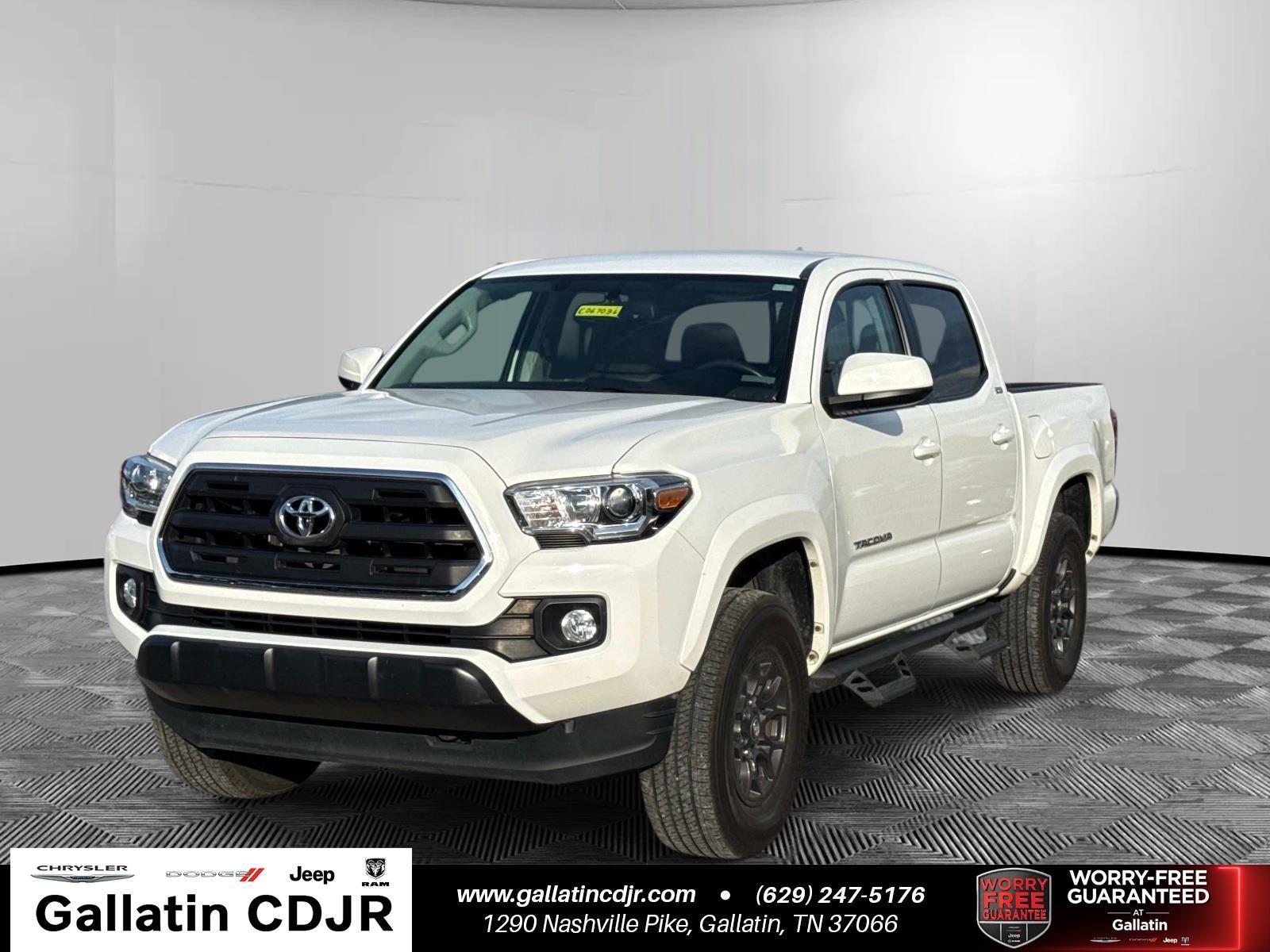 Super White 2017 Toyota Tacoma Pickup Truck Four-Wheel Drive Automatic