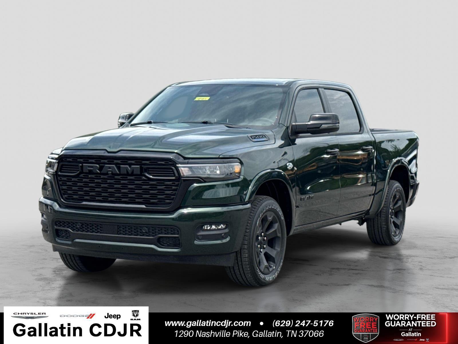Serrano Green Metallic 2026 RAM 1500 Pickup Truck Four-Wheel Drive 8-Speed Automatic