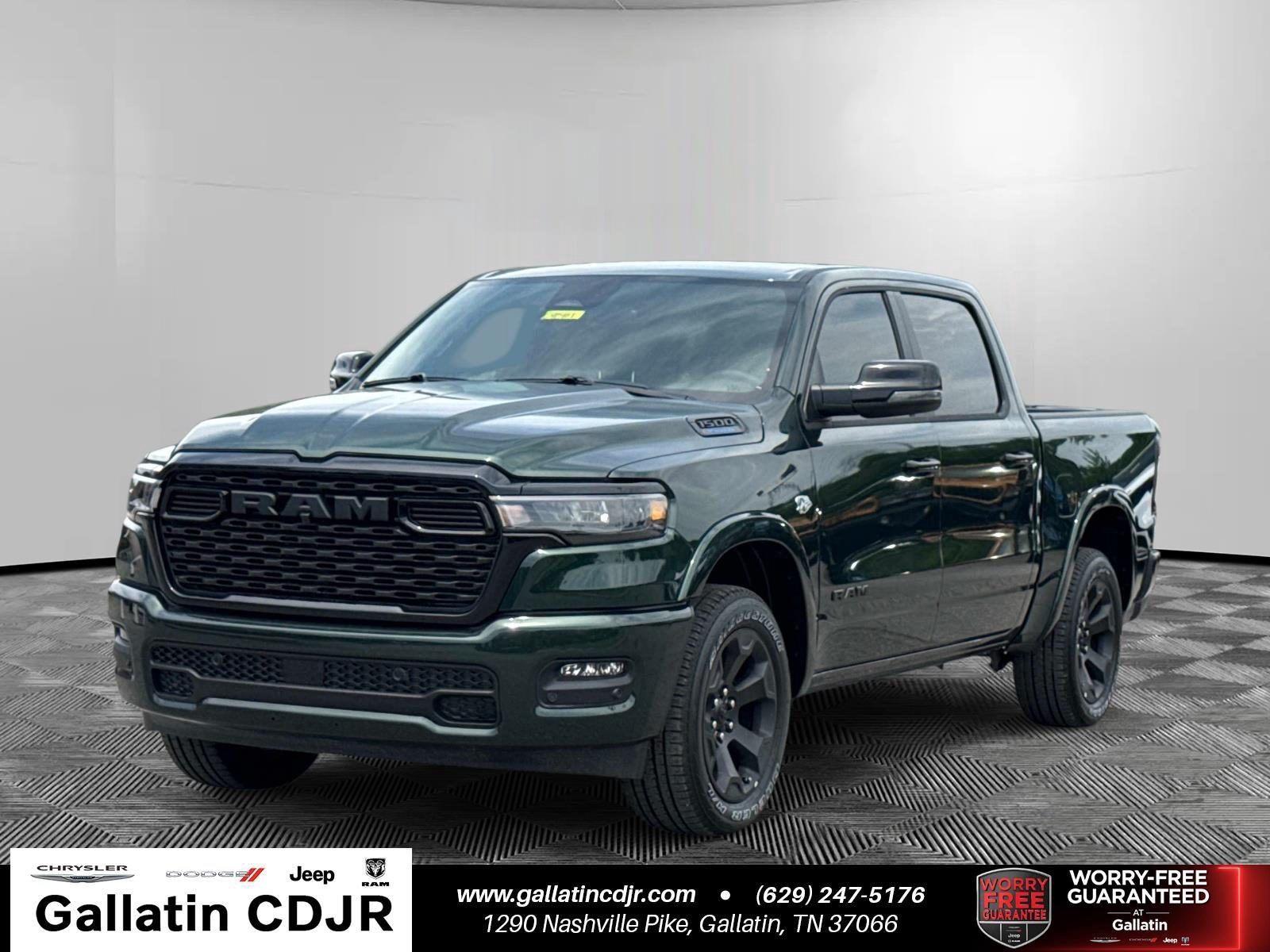 Serrano Green Metallic 2026 RAM 1500 Pickup Truck Four-Wheel Drive 8-Speed Automatic