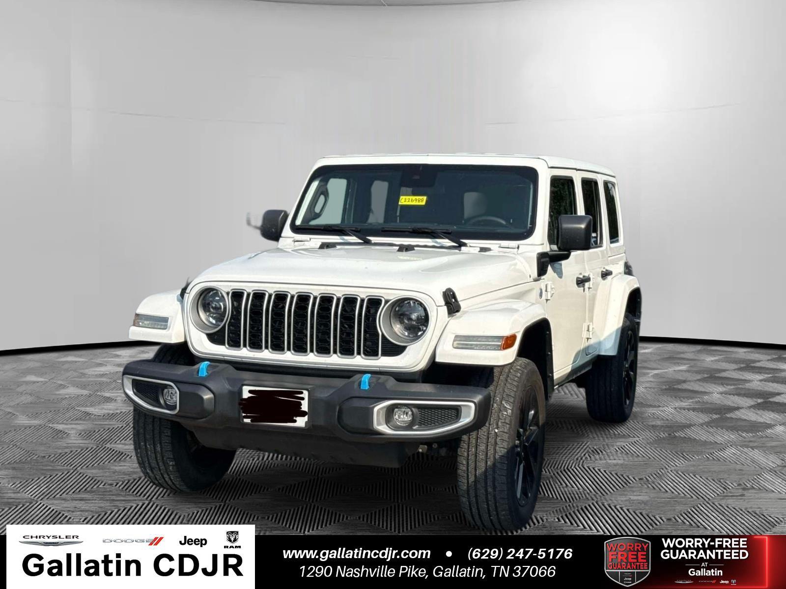 Bright White Clearcoat 2024 Jeep Wrangler 4xe SUV / Crossover Four-Wheel Drive 8-Speed Automatic
