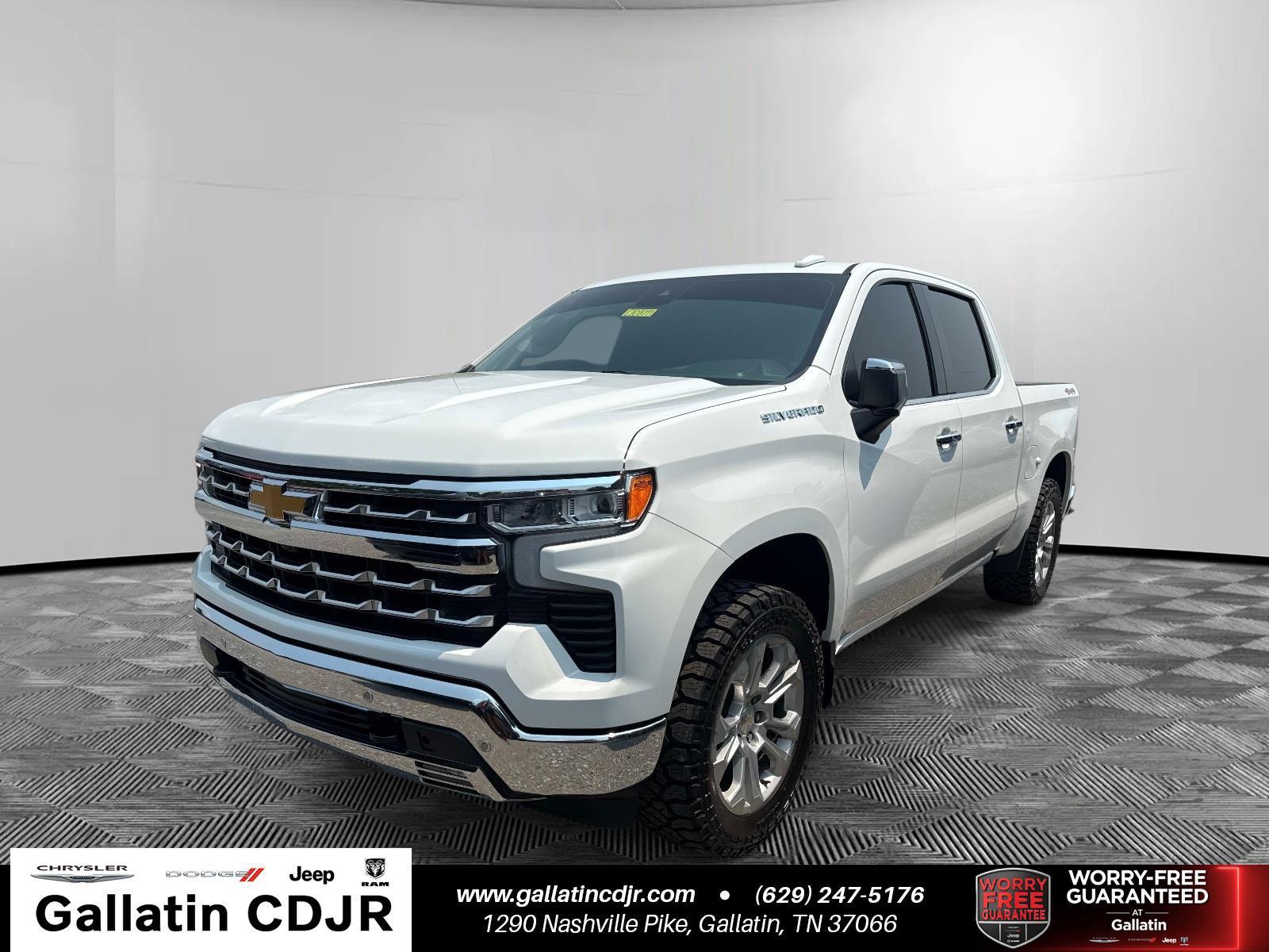 Summit White 2023 Chevrolet Silverado 1500 Pickup Truck Four-Wheel Drive Automatic