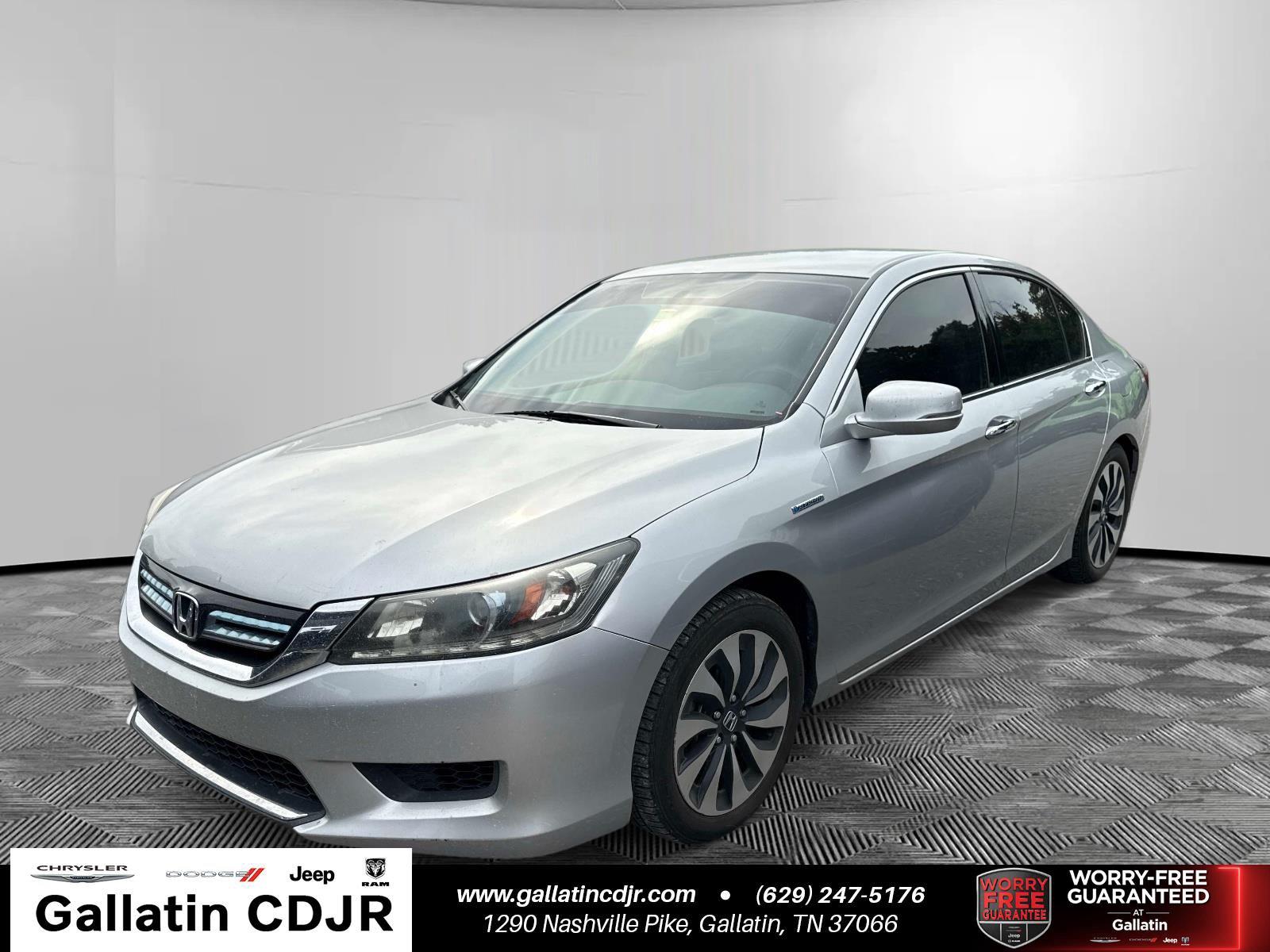 Silver 2015 Honda Accord Hybrid Sedan Front-Wheel Drive Continuously Variable Transmission