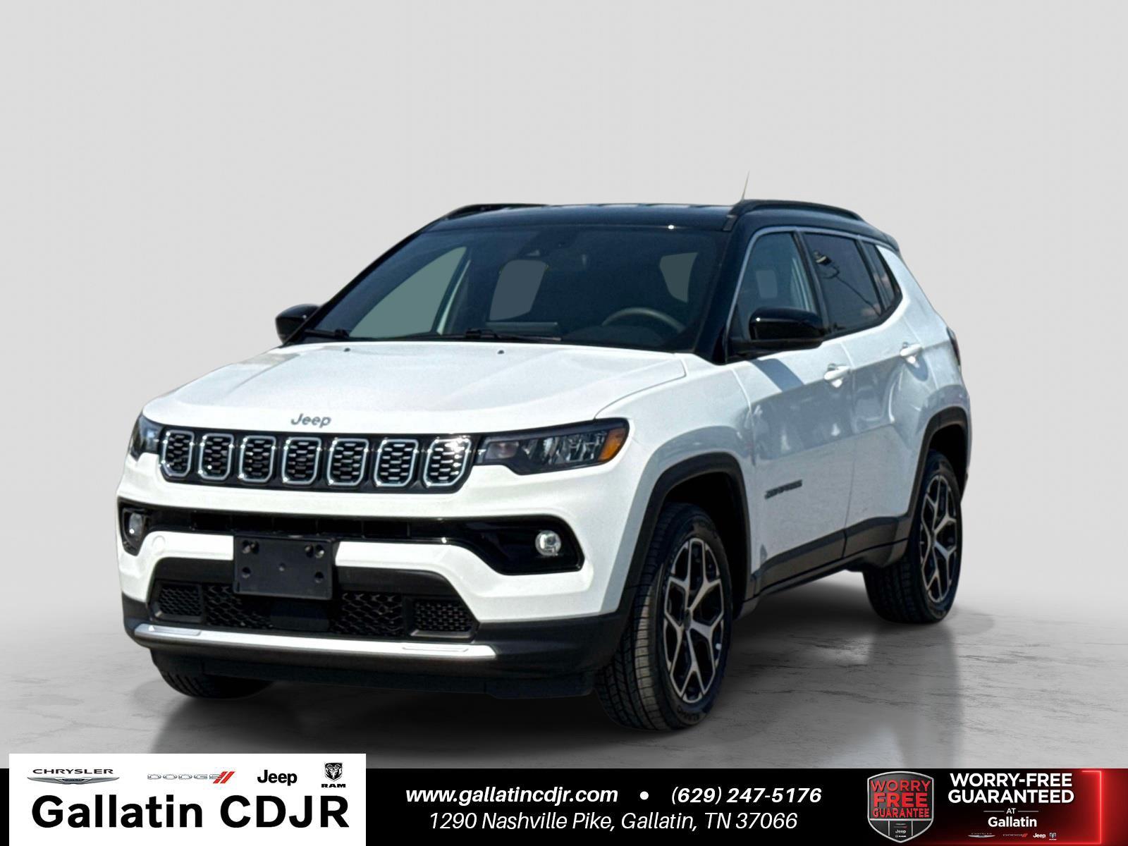 Bright White Clearcoat 2025 Jeep Compass SUV / Crossover Four-Wheel Drive 8-Speed Automatic