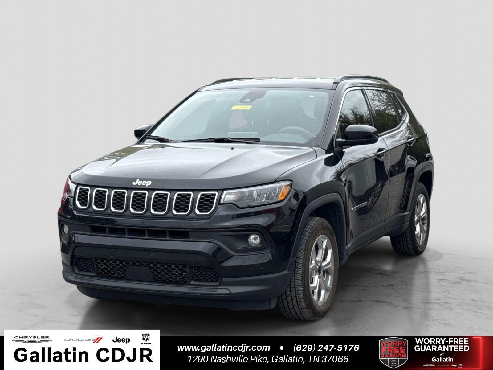 Diamond Black Crystal Pearlcoat 2025 Jeep Compass SUV / Crossover Four-Wheel Drive 8-Speed Automatic