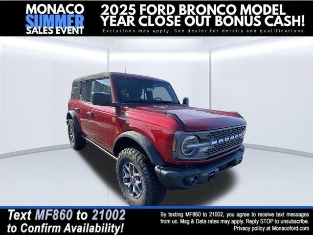 Ruby Red Metallic Tinted Clearcoat 2025 Ford Bronco SUV / Crossover Four-Wheel Drive Automatic