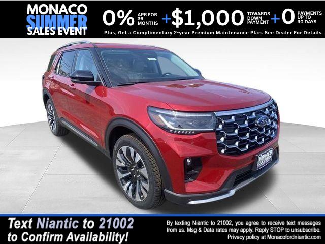 Rapid Red Metallic Tinted Clearcoat 2025 Ford Explorer SUV / Crossover All-Wheel Drive Automatic
