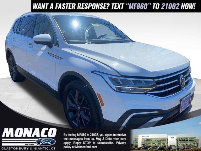 Pure White 2022 Volkswagen Tiguan SUV / Crossover All-Wheel Drive Automatic
