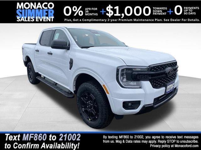 Oxford White 2025 Ford Ranger Pickup Truck Four-Wheel Drive Automatic