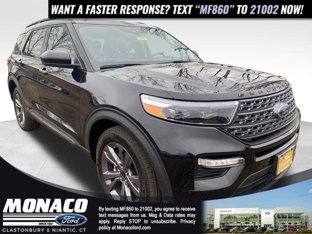Black Metallic 2022 Ford Explorer SUV / Crossover All-Wheel Drive Automatic