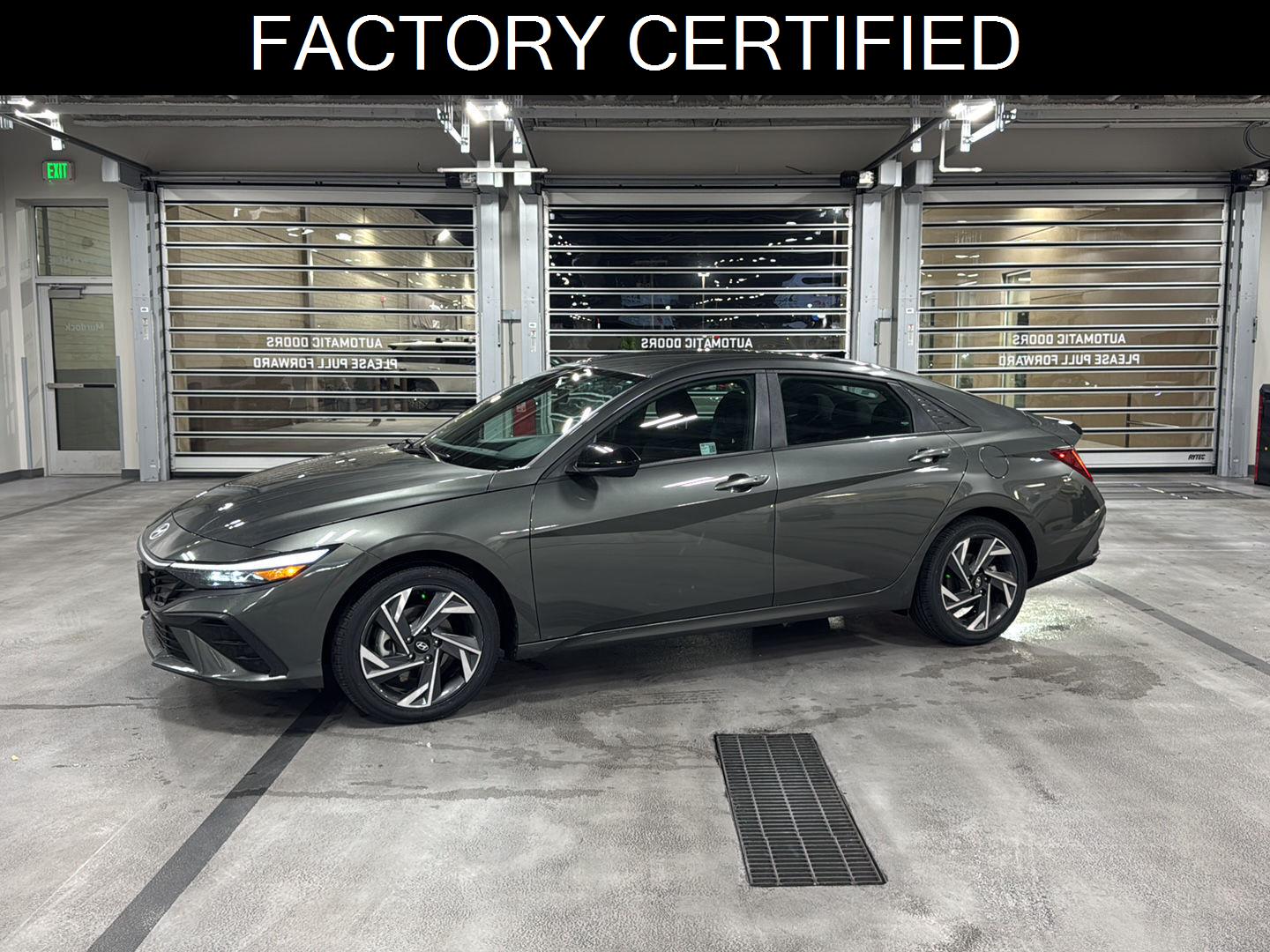 Amazon Gray 2025 Hyundai Elantra Hybrid Sedan Front-Wheel Drive Automatic
