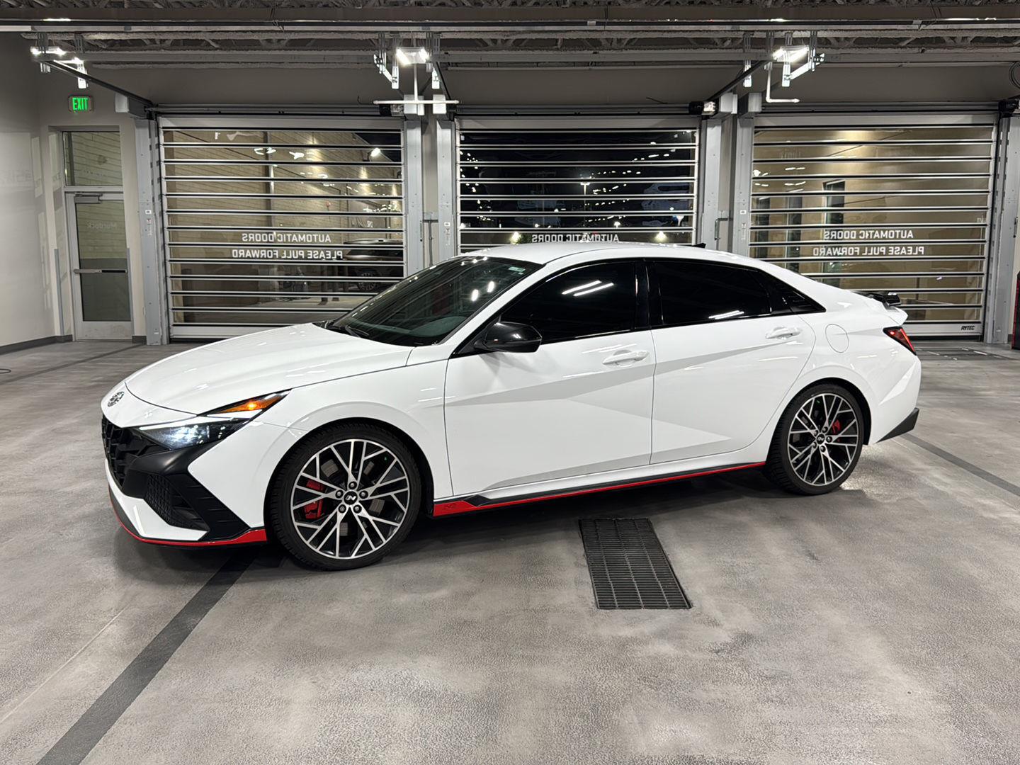 Ceramic White 2022 Hyundai Elantra N Sedan Front-Wheel Drive Manual