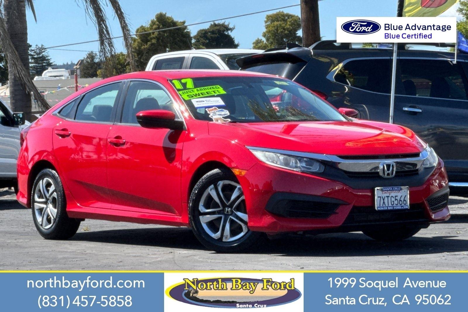 2017 Honda Civic LX Sedan Front-Wheel Drive Continuously Variable Transmission