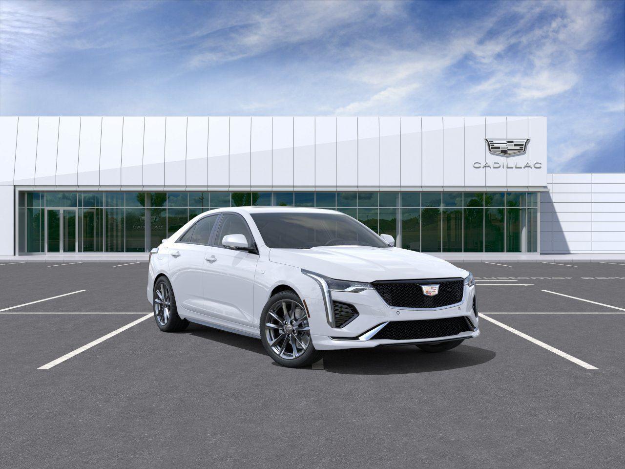 Vibrant White Tricoat 2026 Cadillac CT4 Sport RWD Sedan Rear-Wheel Drive 8-Speed Automatic