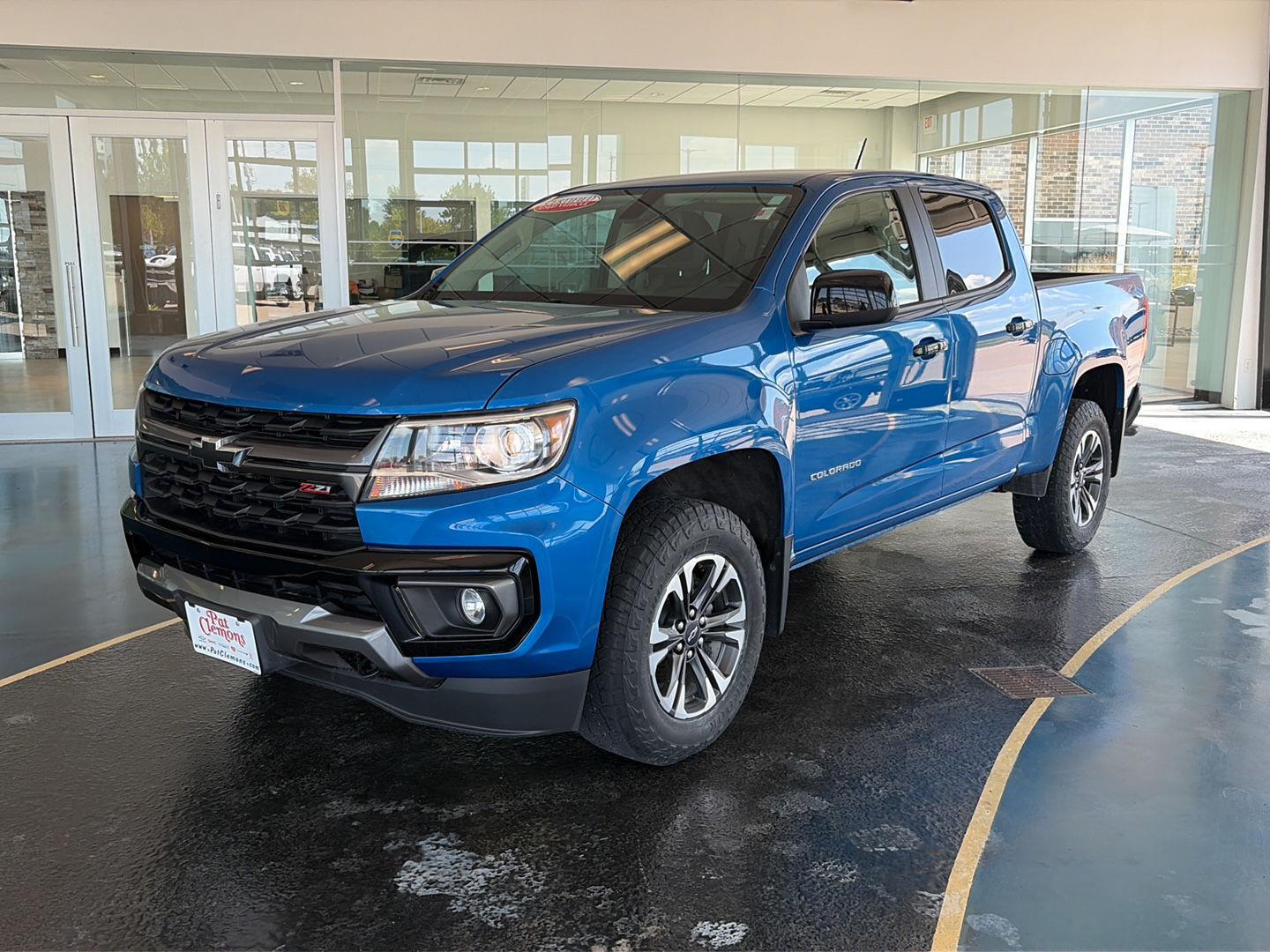Bright Blue Metallic 2021 Chevrolet Colorado Pickup Truck Four-Wheel Drive 8-Speed Automatic