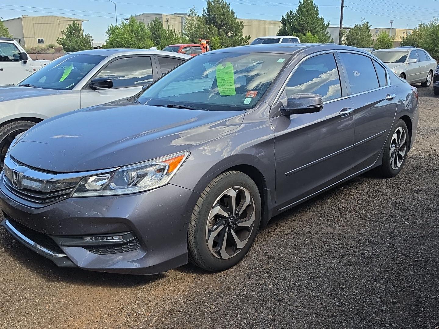 Gray (Modern Steel Metallic) 2016 Honda Accord Sedan Front-Wheel Drive Continuously Variable Transmission