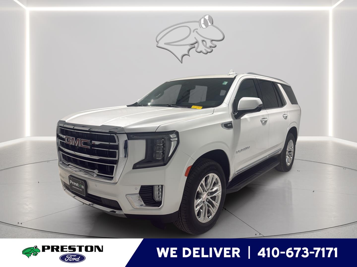 White Frost Tricoat 2021 GMC Yukon SLT 4WD SUV / Crossover Four-Wheel Drive Automatic