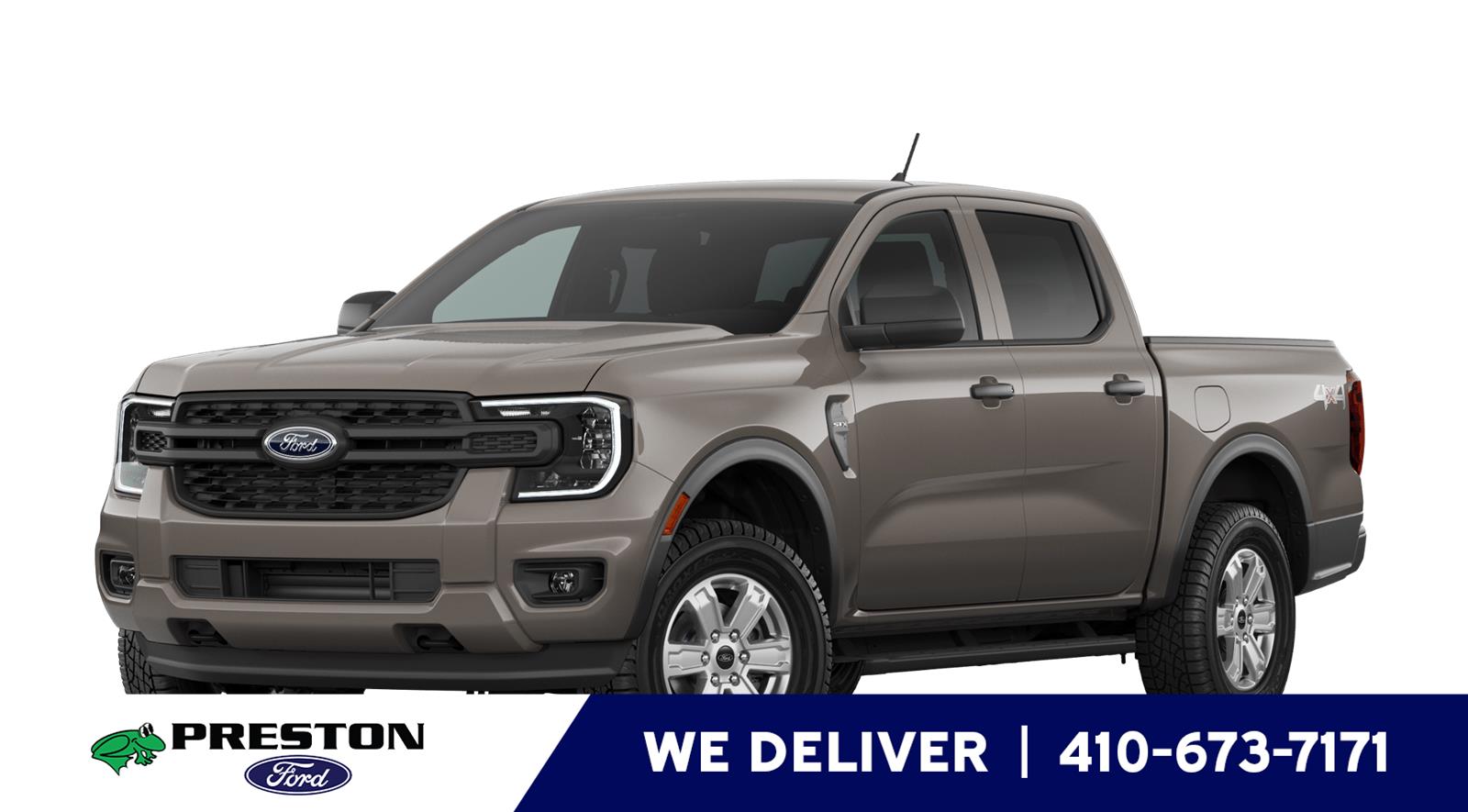 Marsh Gray 2026 Ford Ranger XL SuperCrew 4WD Pickup Truck Four-Wheel Drive Automatic