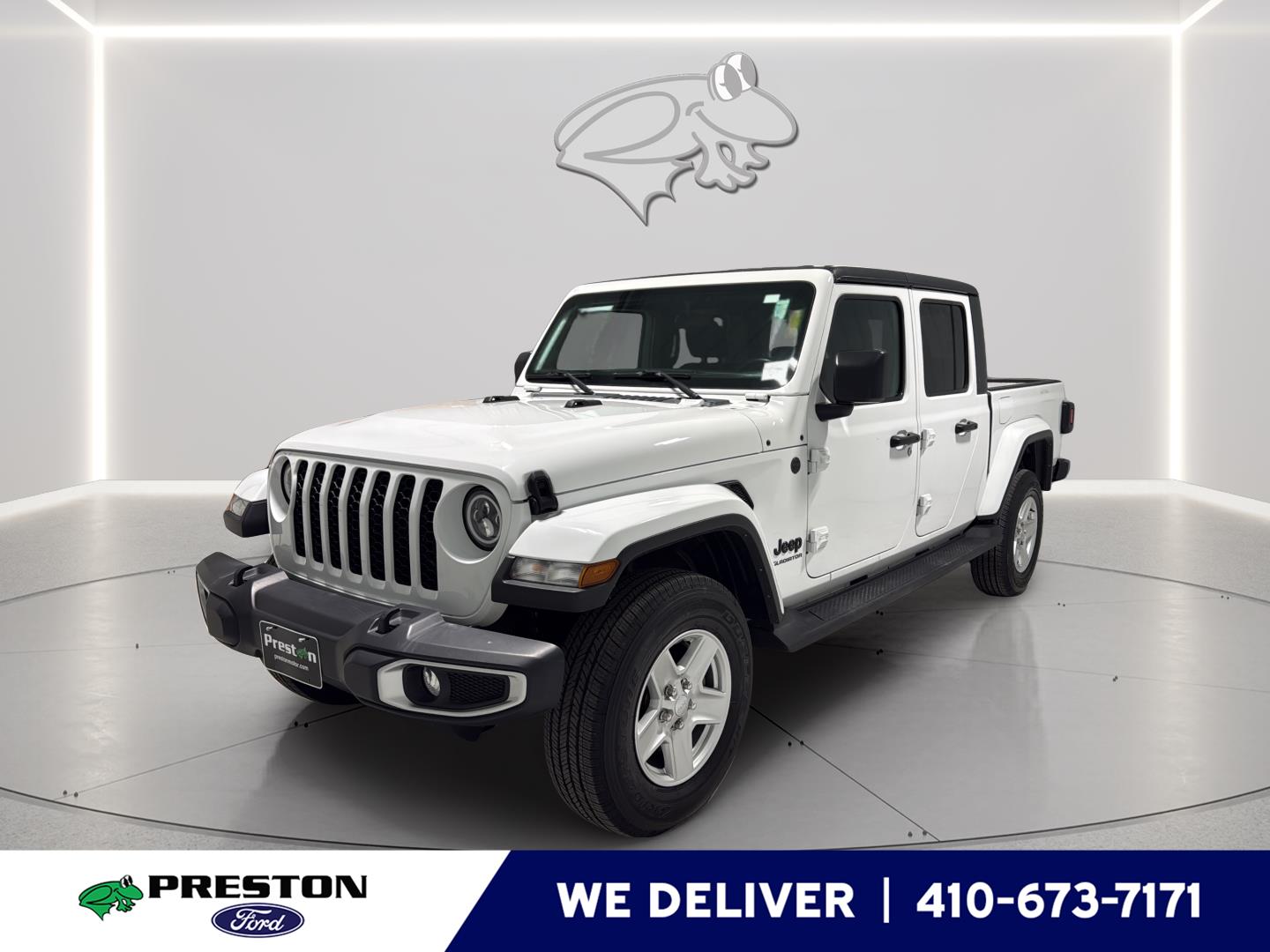 Bright White Clearcoat 2022 Jeep Gladiator Sport S Crew Cab 4WD Pickup Truck Four-Wheel Drive 8-Speed Automatic