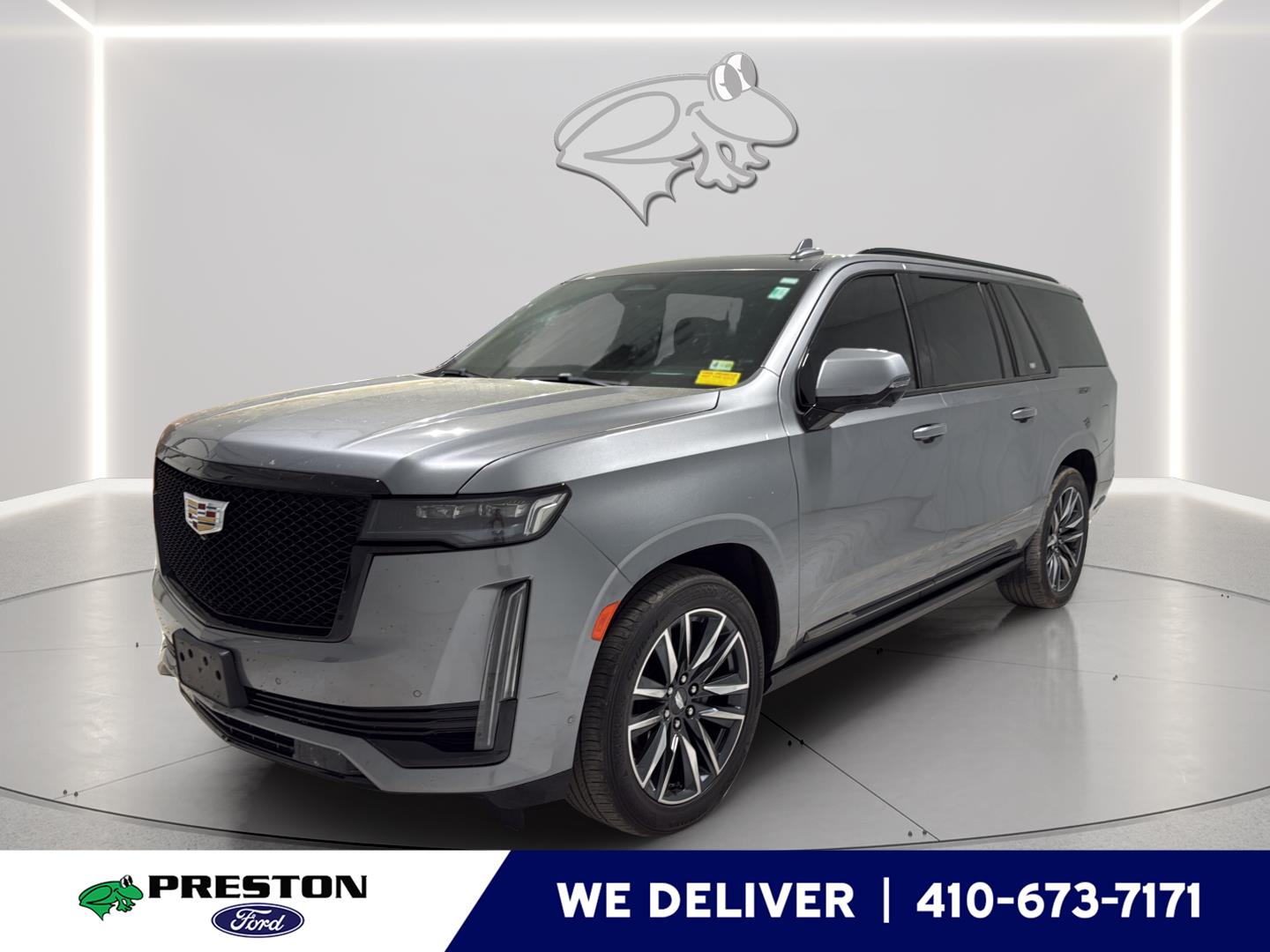 Gray (Satin Steel Metallic) 2021 Cadillac Escalade ESV Sport AWD SUV / Crossover Four-Wheel Drive Automatic