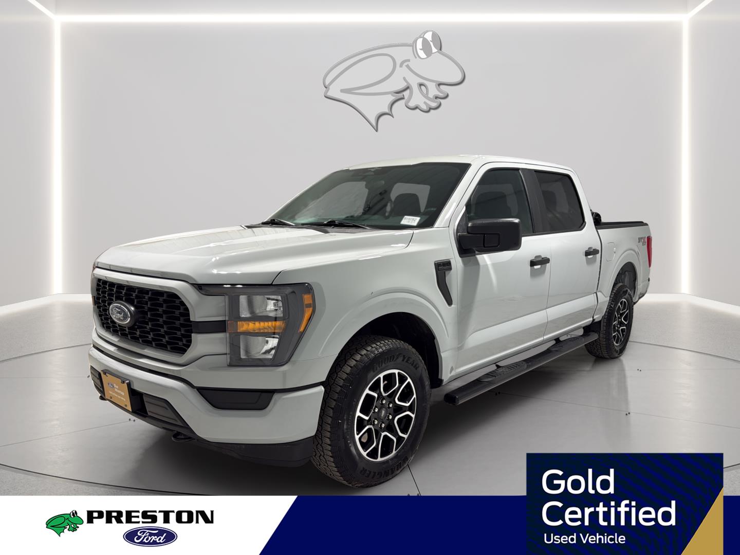 Avalanche Gray 2023 Ford F-150 XL SuperCrew 4WD Pickup Truck Four-Wheel Drive Automatic