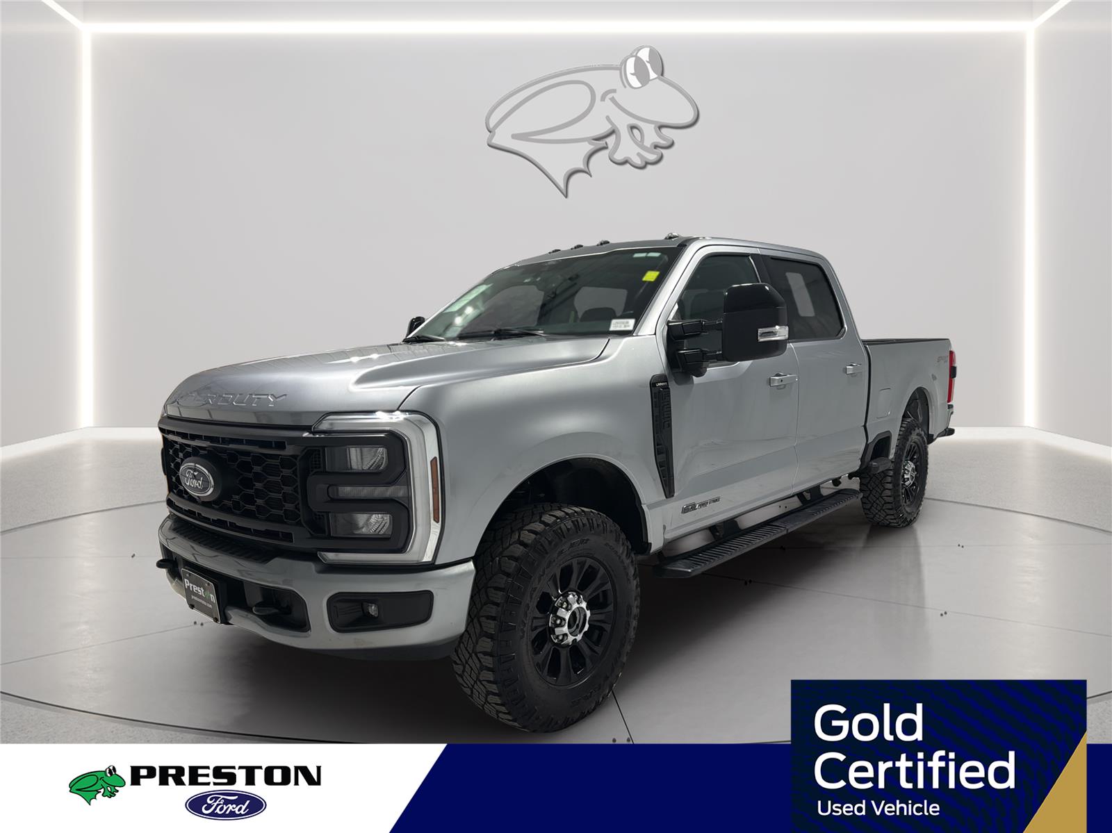 Iconic Silver 2024 Ford F-250 Super Duty Lariat Crew Cab 4WD Pickup Truck Four-Wheel Drive Automatic