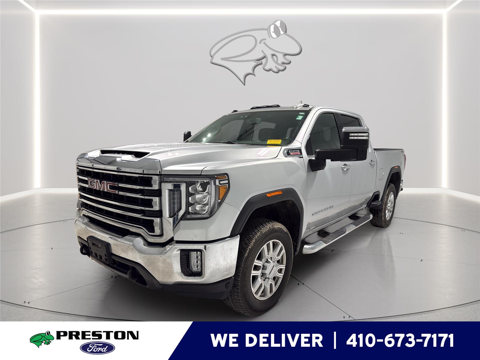 Quicksilver Metallic 2023 GMC Sierra 3500HD SLT Crew Cab 4WD Pickup Truck Four-Wheel Drive Automatic