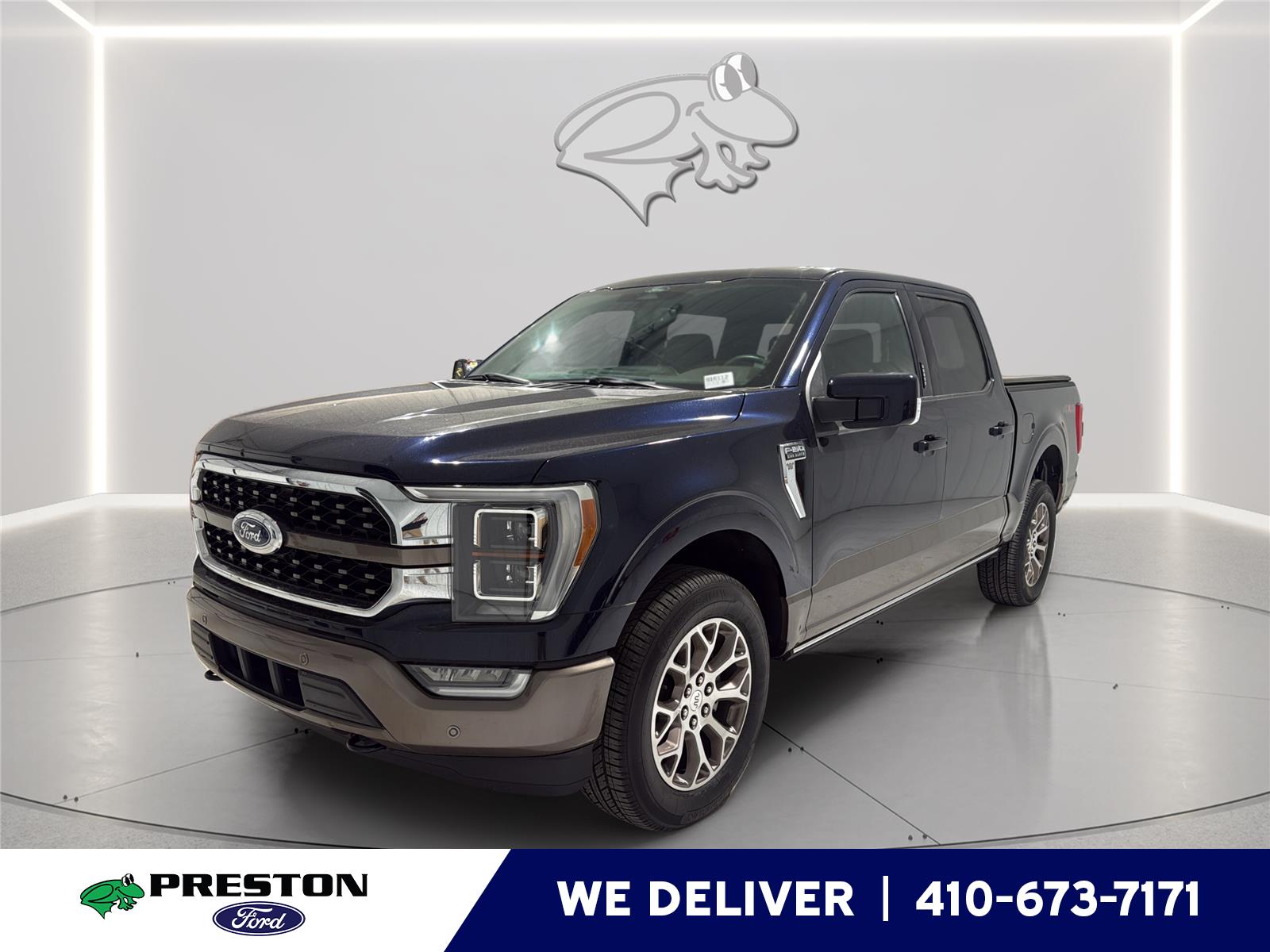 Antimatter Blue/Stone Gray 2022 Ford F-150 King Ranch SuperCrew 4WD Pickup Truck Four-Wheel Drive Automatic